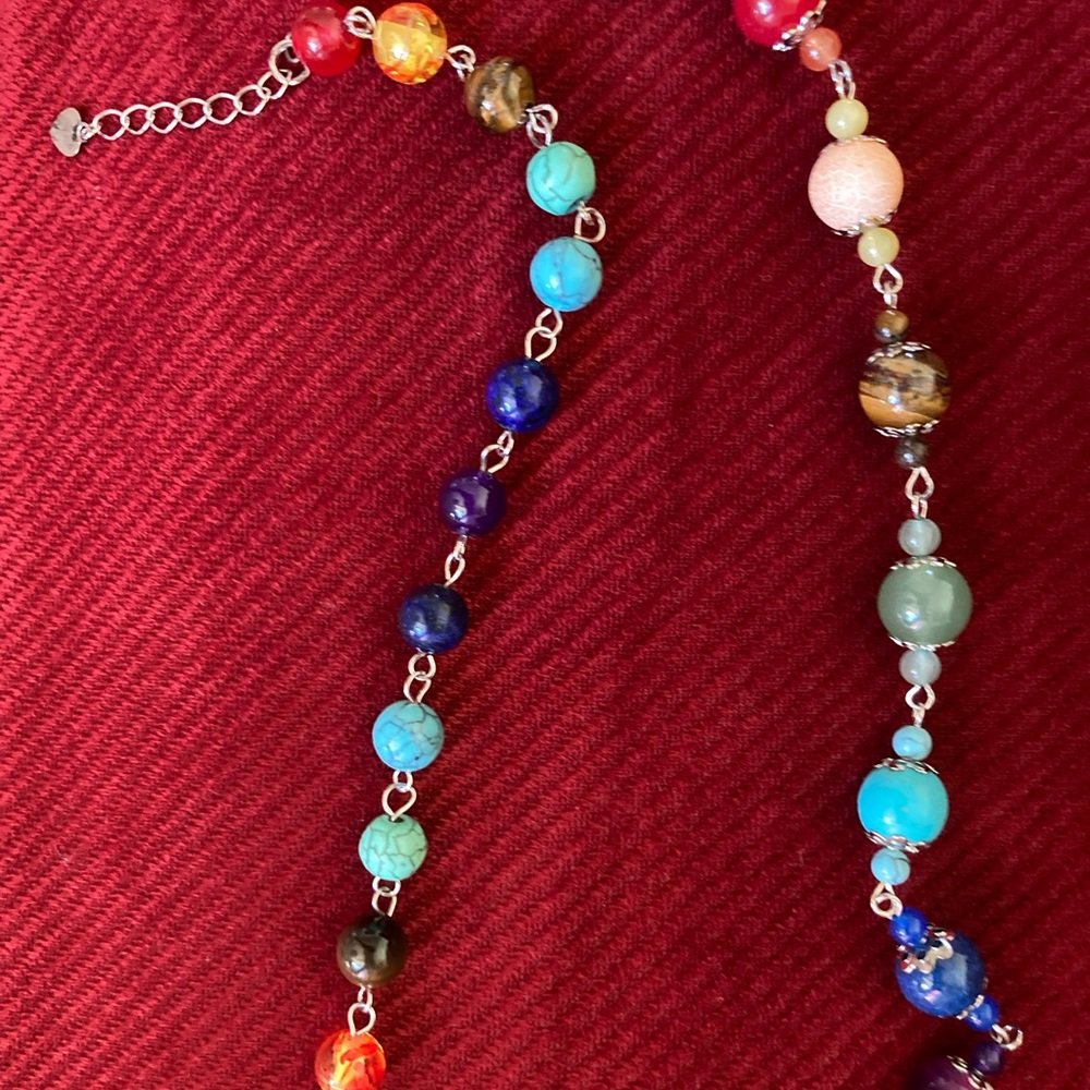 Set of 2 chakra bracelets with .925 silver